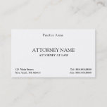 Attorney Elegant Clean Business Card at Zazzle