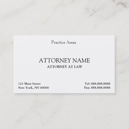 Customizable Attorney Elegant Clean Business Card Templates