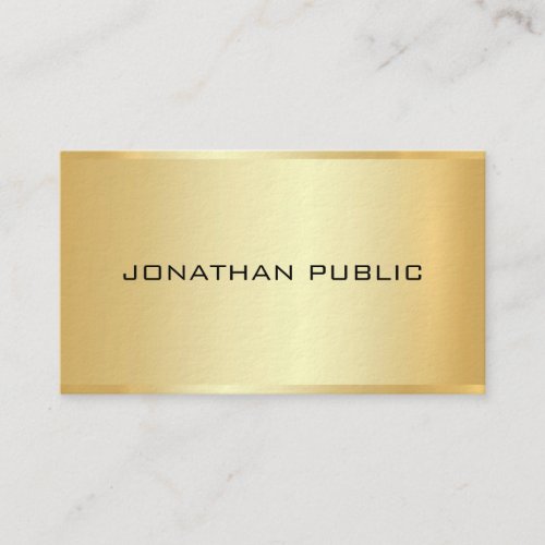 Attorney Elegant Professional Faux Gold Template Business Card