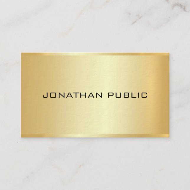 Attorney Elegant Professional Faux Gold Template Business Card (Front)