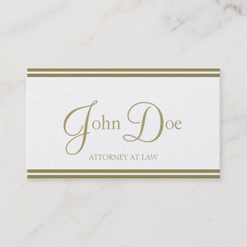 Attorney Elegant Script/Stripes Golden Business Card Templates