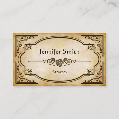 Attorney - Elegant Vintage Antique Business Cards