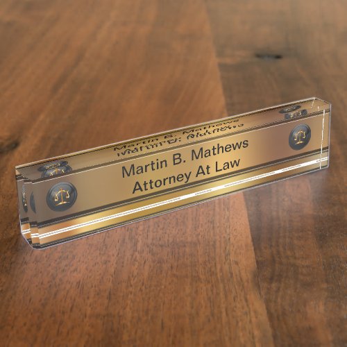 Attorney Executive Desk Name Plaque Nameplate