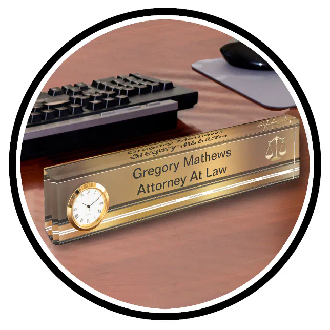 Attorney Executive Desk Name Plates Zazzle