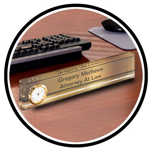 Attorney Executive Desk Name Plates