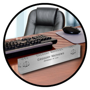 Attorney Executive Desk Name Plates