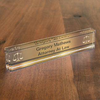 Attorney Executive Desk Name Plates
