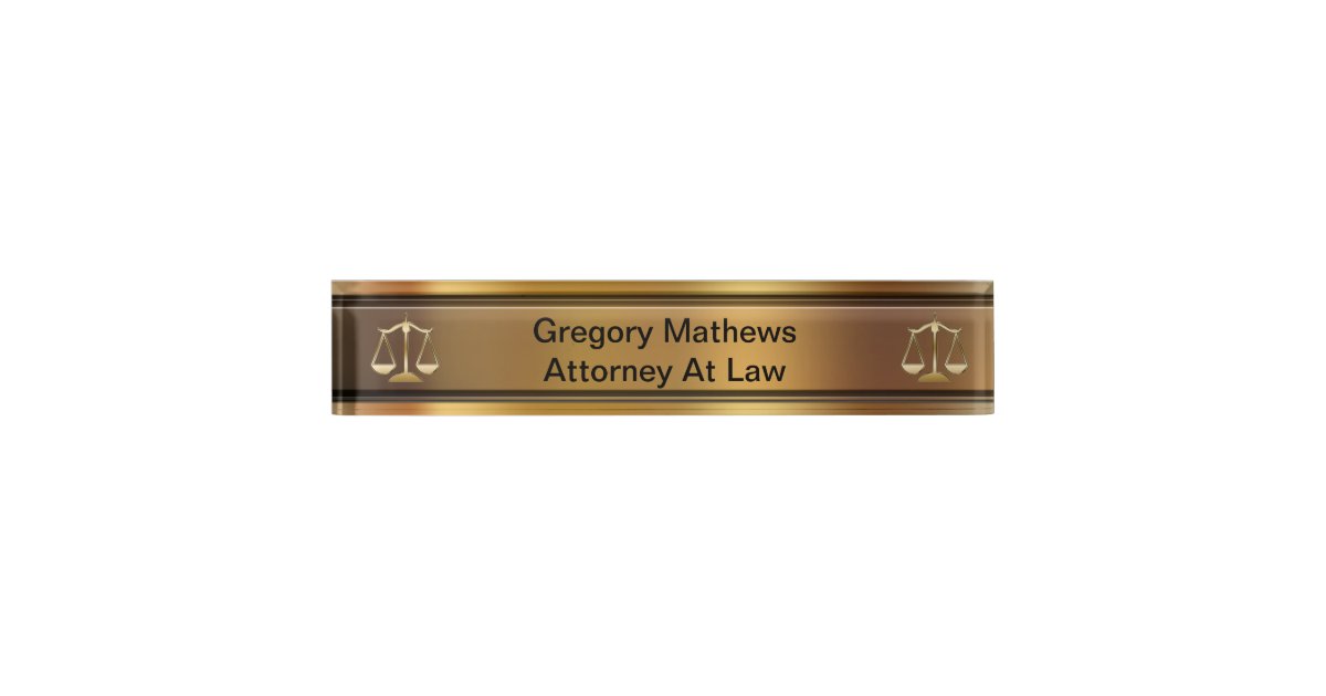 Attorney Executive Desk Name Plates | Zazzle.com