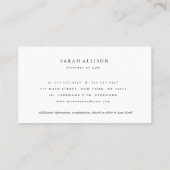 Attorney Faux Linen Elegant Beige Business Card (Back)