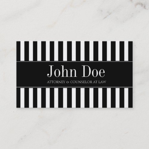 Attorney Full Bars B/W Business Cards