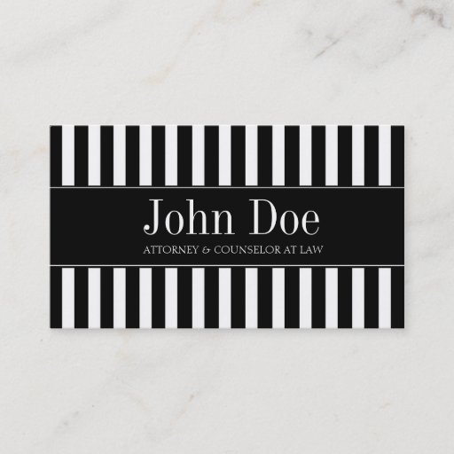 Customizable Attorney Full Bars B/W Business Cards