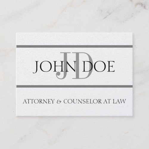 Attorney G Stripe W/W Oversized Platinum Card Business Card Templates