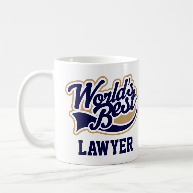 Attorney Gift Worlds Best Lawyer Coffee Mug (Left)