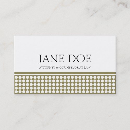 Attorney Gold Dot Design/White Paper Business Card Templates