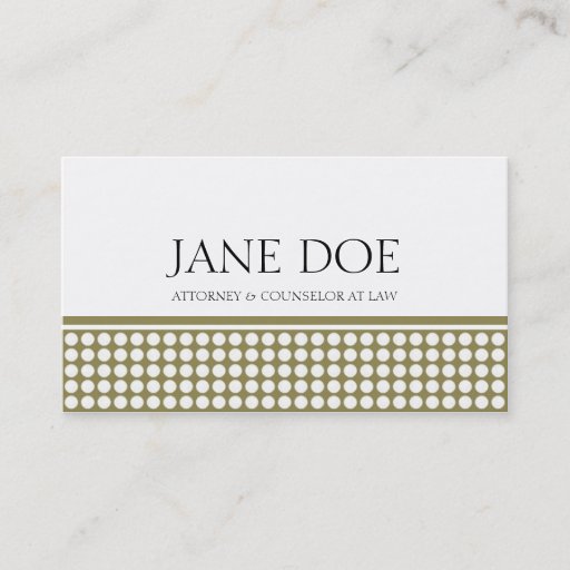 Customizable Attorney Gold Dot Design/White Paper Business Card Templates