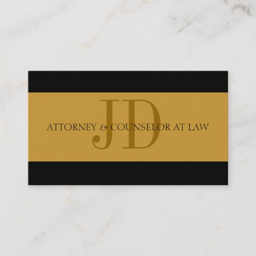 Customizable Attorney Gold/Gold - Available Letterhead - Business Card Templates