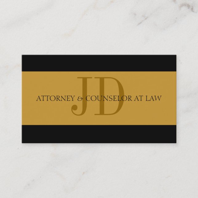 Attorney Gold/Gold - Available Letterhead - Business Card (Front)