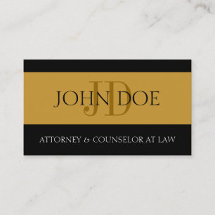 Attorney Gold/Gold Banner Business Card