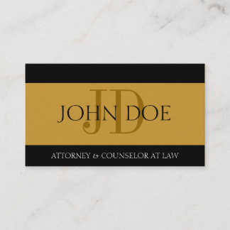 Attorney Gold/Gold Bar Business Card