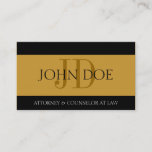 Attorney Gold/gold Bar Business Card at Zazzle