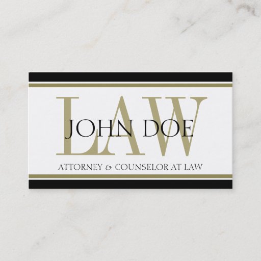 Customizable Attorney Gold LAW Business Cards
