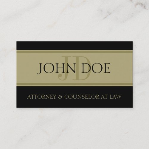 Attorney Golden Banner Business Card Template