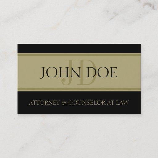 Customizable Attorney Golden Banner Business Card Template