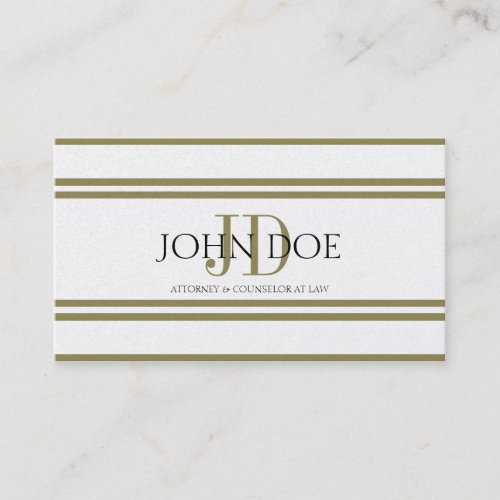 Attorney Golden Deluxe Stripes -Avail Letterhead- Business Card Templates