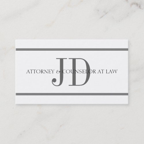 Attorney Horiz Stripe W/W Business Card