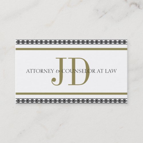 Attorney Horiz Stripe W/W Business Card