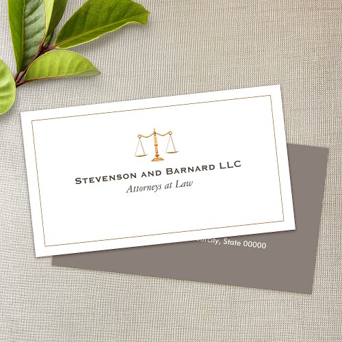 Attorney Justice Scale  Business Card