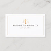 Attorney Justice Scale  Business Card (Front)