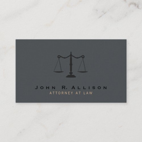 Attorney Justice Scale Gray texture Background Business Cards