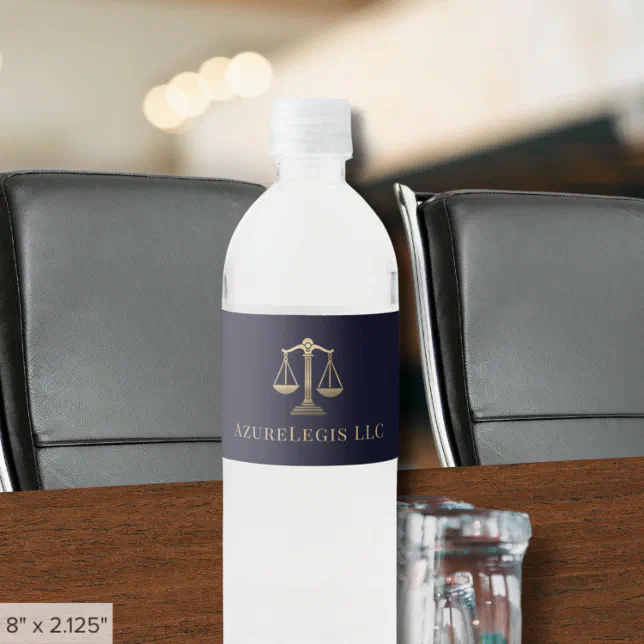 Attorney Law Firm Water Bottle Labels - Product | North Red Vine