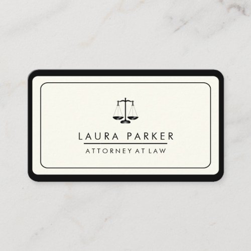 Attorney Law Lawyer Black Scale Professional Business Card