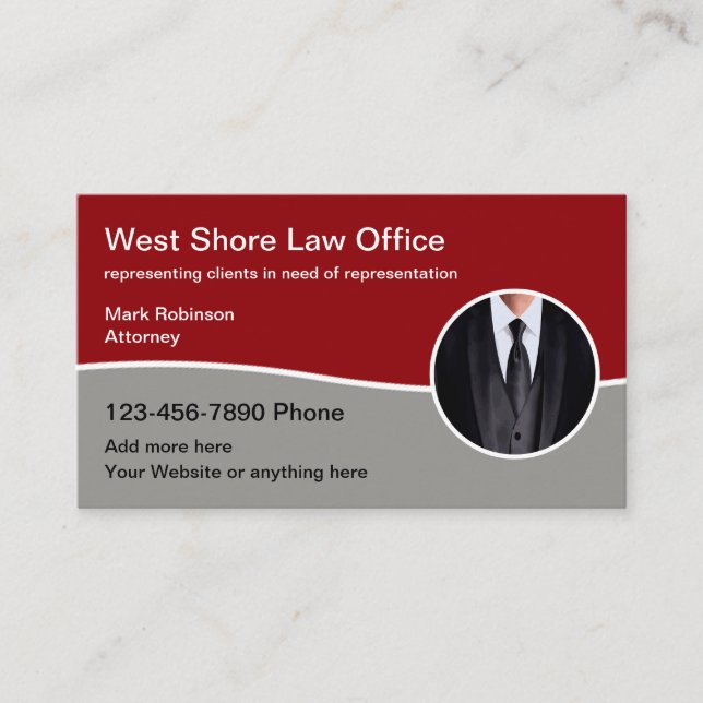 Attorney Law Office Business Cards (Front)