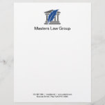 Attorney Law Office Business Stationary Template Letterhead<br><div class="desc">Add your logo to make your own stationary letterhead by replacing our placeholder law logo with your own Attorney logo or graphic for an independent Lawyer or team. Created for your office staff, customer communication, or general office stationary. Alternatively add a line that says From The Desk of and add...</div>