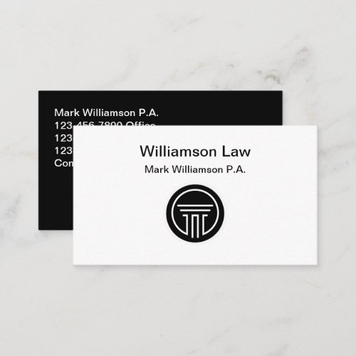 Attorney Law Office Logo Business Cards