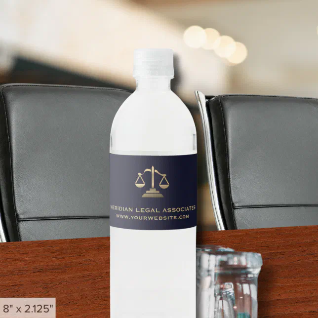 Attorney Law Office Water Bottle Labels - Product | North Red Vine