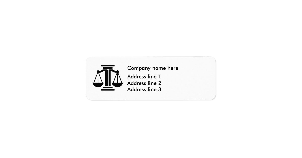 Attorney Law Scale Office Address Labels | Zazzle
