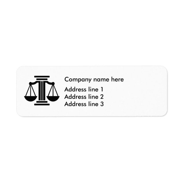 Attorney Law Scale Office Address Labels (Front)