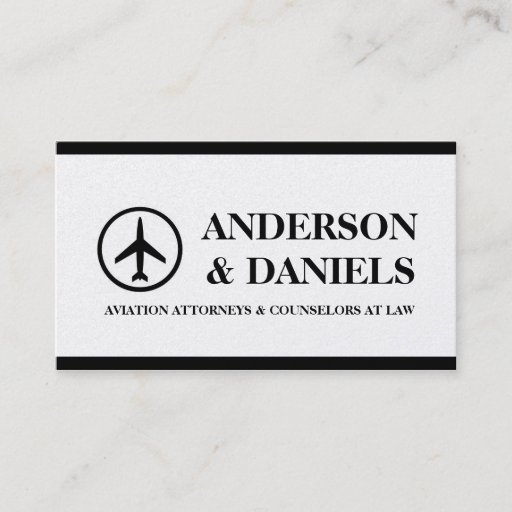 Customizable Attorney Lawyer Airplane Airline Aviation Law Firm Business Card Templates