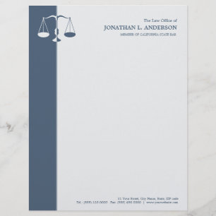 Attorney / Lawyer - Blue letterhead