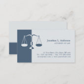 Attorney Lawyer (Blue) Professional business card (Front/Back)