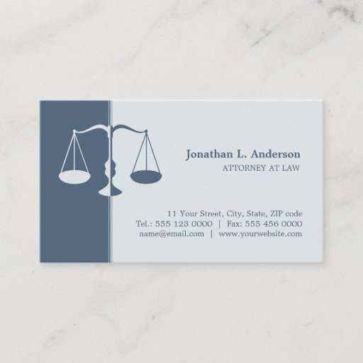Customizable Attorney / Lawyer - Blue business card