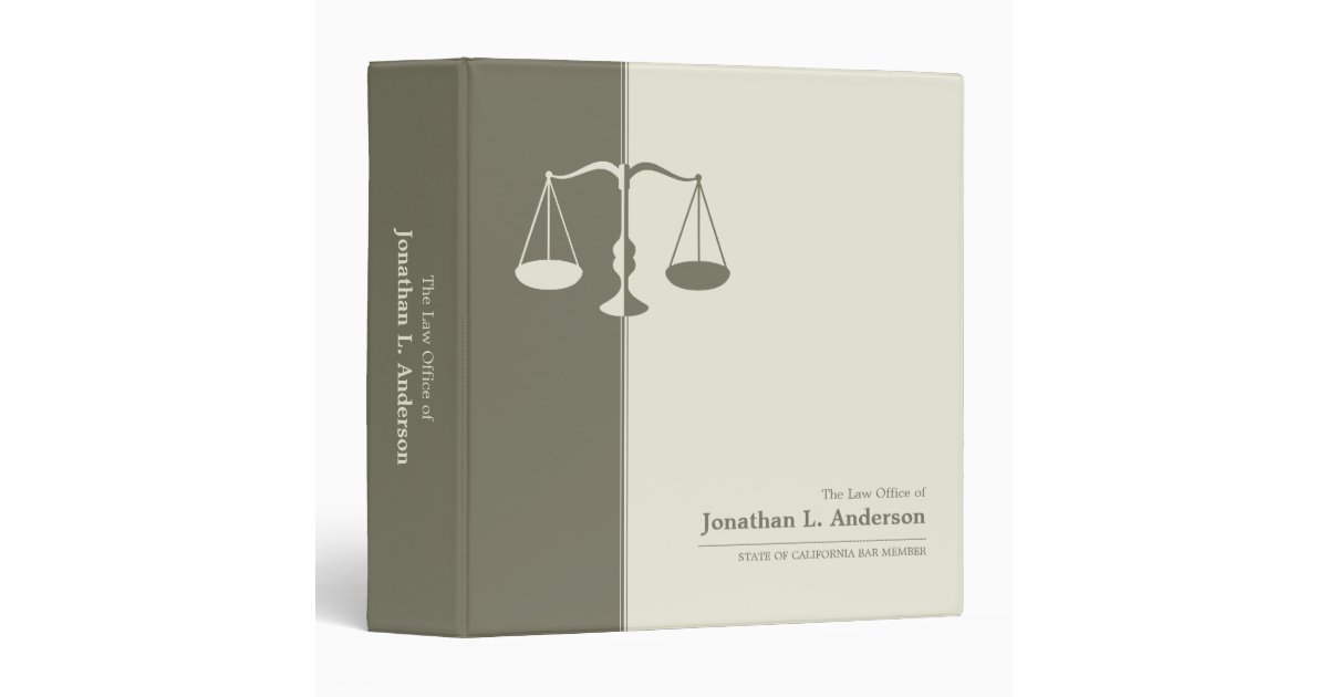 Attorney / Lawyer business binder Zazzle