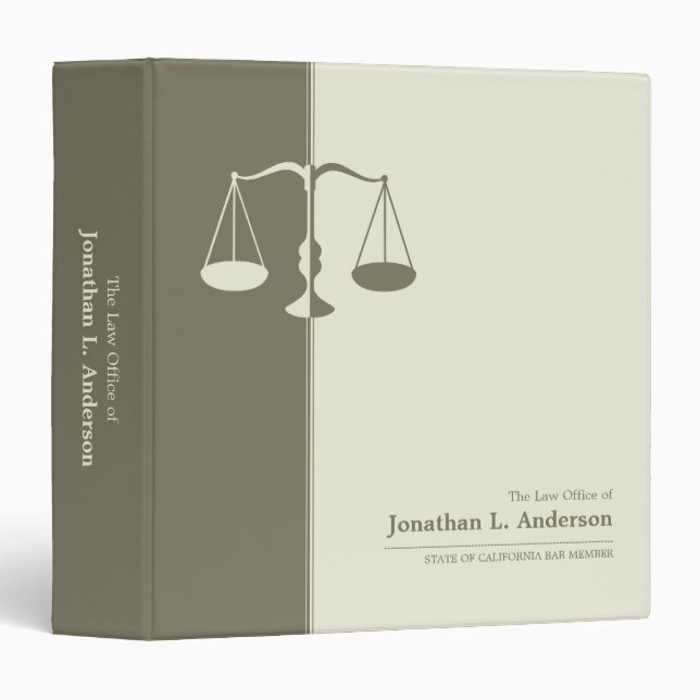 Attorney / Lawyer business binder (Front/Spine)
