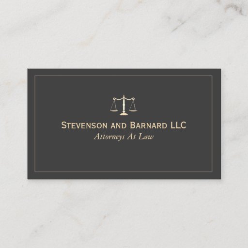 Customizable Attorney at Law Black Business Card