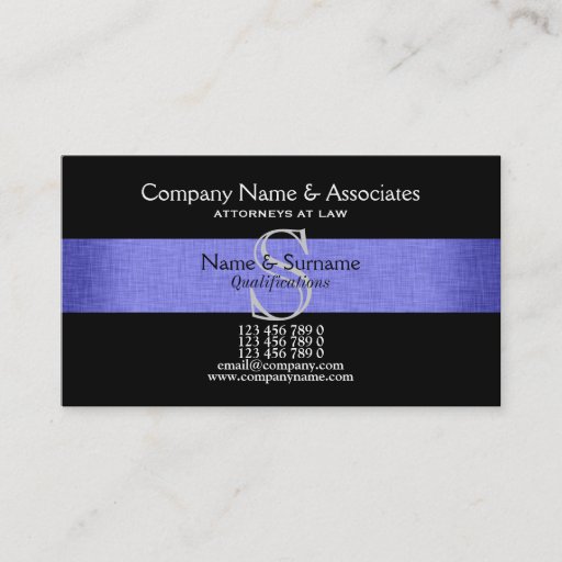Customizable Attorney Lawyer Business Card Template