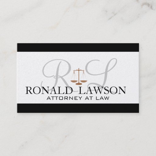 Customizable Attorney Lawyer Business Cards Monogram
